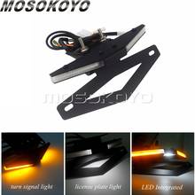 Complete Rear Fender Eliminator License Plate Bracket Tail Tidy w/ LED Siganl Taillight Lights For Kawasaki Z1000 2010-2012 2013 2024 - buy cheap