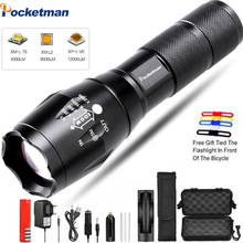 Flashlight T6/L2/V6 Led Torch 5 Switch Modes Zoomable Flashlight Bicycle Light 18650 Battery Outdoor Camping Torch 2024 - buy cheap