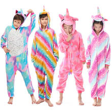 Rainbow Glitter Unicorn Pijamas Kids Fashion Winter Pijama Onesie Kids Boys  Pokemen Animal Pajama Sleepwear Costume 2024 - buy cheap