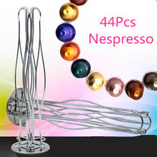 Cápsulas de café Nespresso de acero inoxidable, soporte de almacenamiento, cajones, organizador, 44 tazas 2024 - compra barato