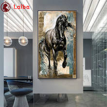 Diamond Painting Abstract animal art, painted horse 5d Cross Stitch Diamond Embroidery Mosaic Gift Home Decor Needlework Picture 2024 - buy cheap