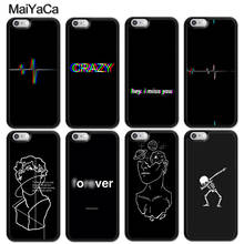 Black Artistic Abstract Line Cell Phone Case For iPhone 13 12 Pro Max mini 11 Pro Max XS X XR 6S 7 8 Plus SE 2020 Coque 2024 - buy cheap