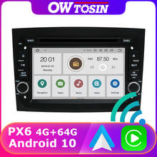 Px6-sistema multimídia para autos, 4 gb de ram, 64 gb de rom, gps, android 10, sem fio, rádio, android 10, para fiat doblo anos 2004-2015 2024 - compre barato