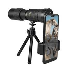 4K 10-300x40мм Супер телефото зум монокулярный телескоп водонепроницаемый для смартфонов наблюдение за птицами/Охота/Кемпинг Прямая поставка 2024 - купить недорого