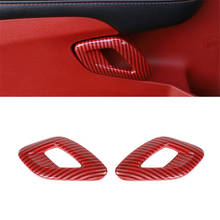 2 pcs Carbon Fiber Car Interior Door Handle Cover Trim for Dodge Challenger 2015-2019 Auto Inner Decoration Accessories 2024 - buy cheap