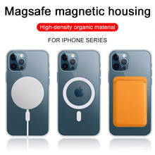 Magsafe magnética caso + carteira saco de cartão para o iphone 12 pro max 12 mini caso de carregamento sem fio completa volta capa para iphone 12 2024 - compre barato