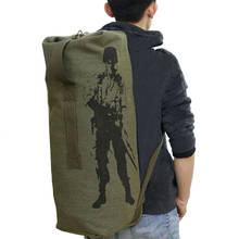 Ao ar livre lona militar mochila de acampamento caminhadas saco balde cordão viagem mochila do exército xa1245a 2024 - compre barato