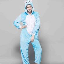 Women combinaison pyjama adult Flannel warm kigurumi cat Long Sleeve Hooded Onesie Whole onepiece animal pajamas kugurumi onisie 2024 - buy cheap