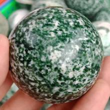 Dhxyzb 55-70mm pedra de jade qinghai, esfera de cristal de quartzo, bola de rock, chakra mineral, reiki, decoração para casa, presente 2024 - compre barato