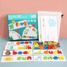 Spelling Word Puzzle Game Toy Sets English 26 Letters Recognition Alphabet Toddler Kid Early Educational Cognition Props 2024 - buy cheap