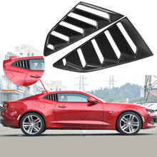 1 par de capa persiana com janela lateral preta brilhante 1/4 concha capa para chevrolet camaro 2024 - compre barato