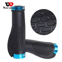 WEST BIKING Ergonomic Bicycle Grips Aluminum Alloy Lock Ring Bilateral Lock Bike Grips Anti-Skid Soft Handlebar Rubber End Grip 2024 - buy cheap