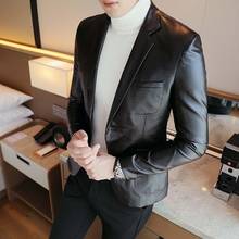 2021 New style Fashion Men's spring slim fit Casual leather jacket/Male High quality Business leather coats/Men's clothing 2024 - buy cheap