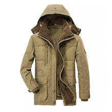 Мужская Зимняя парка, новая однотонная Высококачественная Мужская куртка с капюшоном, Мужская теплая Толстая Повседневная парка 2024 - купить недорого