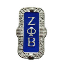 Blue Enamel Metal ZPB Letter Label Square charm ZETA PHI BETA sorority society Jewelry Bracelet Necklace Pendant 2024 - buy cheap