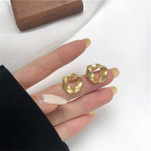 YANGLIUJIA Retro Joker Matte Frosted Triangle Circle Stud Earrings 2020 New Tide Geometry Women Jewelry Party Accessories 2024 - buy cheap