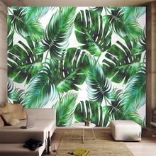 Milofi custom 3D wallpaper mural Nordic plants green leaves hand-painted background wall living room bedroom decoration painting 2024 - buy cheap