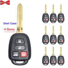 KEYECU 10pcs for Toyota Camry Corolla Remote Key Shell Case Fob Housing Cover H Stamp 4 Button for HYQ12BDM HYQ12BEL 2024 - buy cheap