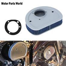 Motorcycle Replacement Air Cleaner Intake Filter System Inner Element Blue For Harley Dyna Wide Glide Street Bob Touring Softail 2024 - buy cheap