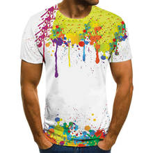 Camiseta de arte divertido unisex, camiseta de color con estampado 3d abstracto, pintura de graffiti, talla XXS-6XL, 2021 2024 - compra barato