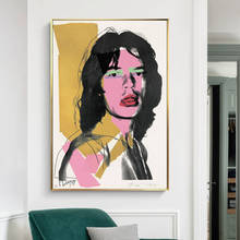 Retro Andy Warhol Poster Canvas Painting Mick Jagger Portrait Posters and Prints Wall Pictures for Living Room Home Decoration 2024 - buy cheap