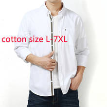 New Arrival Fashion Super Large Long Sleeve Oversized Men Thin Casual Shirts Oxford Plus Size L XL 2XL 3XL 4XL 5XL 6XL 7XL 2024 - купить недорого