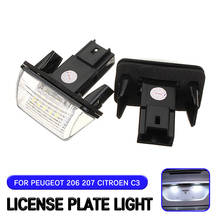 2pc Plate Light Lamp LED License Number For PEUGEOT 206 207 306 307 406 407 for CITROEN C3 C4 C5 2024 - buy cheap