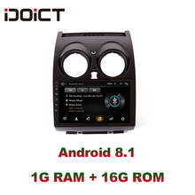 Автомобильный DVD-плеер IDOICT, Android 8,1, GPS-навигация, мультимедиа для Nissan qashka Radio 2007-2015, стерео 2024 - купить недорого