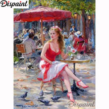 Dispaint 5D Diamond Pattern Rhinestone Needlework Diy Diamond Painting Cross Stitch"Oil painting woman"Diamond Embroidery A27264 2024 - buy cheap