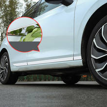 Автомобильные аксессуары для стайлинга, 6 шт., глянцевая нержавеющая сталь, боковая дверь, формовочные полосы, отделка для Volkswagen VW Golf 8 MK8 2020 2021 2024 - купить недорого