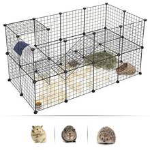 DIY комбинированная проволочная сетка клетка для домашних животных маленькая собачка Тедди клетка для собак клетка для кошек и кроликов многофункциональная забор железная клетка забор для домашних животных 2024 - купить недорого
