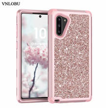 for Galaxy Note 10 Case Anti-Fall Hybrid Armor Case for Samsung Note 10 Plus Silicone + PC 3 in 1 Shockproof Glitter Phone Cover 2024 - buy cheap