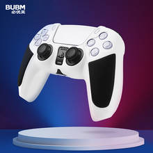 Bubm capa adesiva para controle sony ps5, capa protetora de silicone antiderrapante 2024 - compre barato