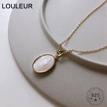 LouLeur-collar de plata de ley 925 con conchas de María para mujer, colgante de estilo occidental Original de oro, joya para mujer, regalos de joyería 2024 - compra barato