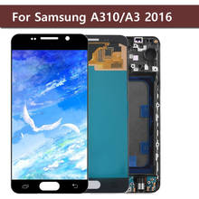 4.7 original original display original para samsung galaxy a3 2016 a310 a310f SM-A310F display lcd com tela de toque digitador assembléia 2024 - compre barato