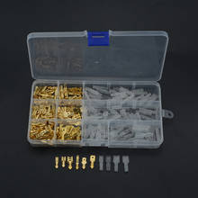 270PCS/box Gold Insulated Wire Connector Electrical Wire Crimp Terminals 2.8 4.8 6.3mm Spade Connectors Assortment Kit 2024 - buy cheap
