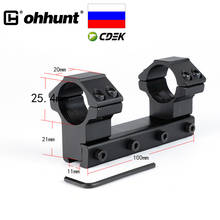 SHIP FROM Russia Ohhunt 100mm Integral Mounting 25.4mm 1 inch High Profile Scope Rings Dovetail  Mounts for .22 Airgun Rail 2024 - buy cheap