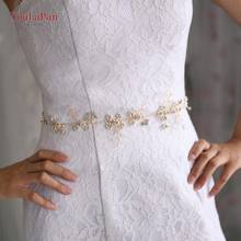 YouLaPan-cinturones de novia SH129, accesorios de vestido de novia, faja de boda, cristales y perlas, faja nupcial, cinturones finos, cinturón de boda 2024 - compra barato