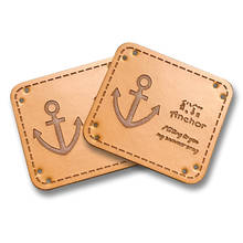 48Pcs/Lot Ship'S Anchor Logo Leather Patches For Clothing Handmade Labels Hand Made Sewing Accessories Leather Tags Sewing Label 2024 - buy cheap