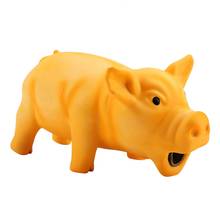 Cute Pig Grunting Squeak Latex Pet Chew Toys for Dog Puppy Toy Queaker Chew Latex Pig Dog Bite Toy Training Pet Products 2024 - buy cheap