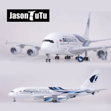 JASON TUTU 46cm Malaysia Airlines Airbus A380 Aircraft Model Airplane 1/160 Scale Diecast Resin Light and Wheel Plane Gift 2024 - buy cheap
