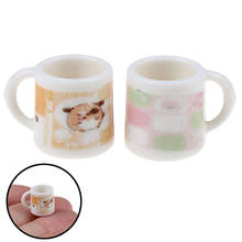 1/2 pçs/lote canecas 1:12 bonecas casa em miniatura copos direção móveis brinquedos plactic café copos de chá casa de bonecas acessório branco 2024 - compre barato