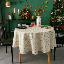 Snowflake Christmas Round Tablecloth Simple Restaurant Hotel Household Linen Round Table Cloth Printing 2024 - buy cheap