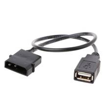 PC interno 5V 2-Pin IDE Molex A USB 2,0 tipo A hembra Cable adaptador de corriente 30cm 2024 - compra barato