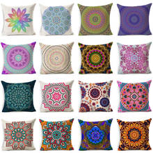 1 Pcs Mandala Pattern Cotton Linen Throw Pillow Cushion Cover Car Home Sofa Bed Decorative Pillowcase Funda Cojin Pillows 40179 2024 - buy cheap