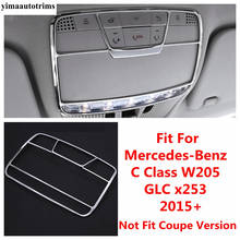 Abs chrome frente telhado lâmpadas de leitura luzes quadro capa guarnição acessórios para mercedes benz c classe w205/glc x253 2015 - 2021 2024 - compre barato