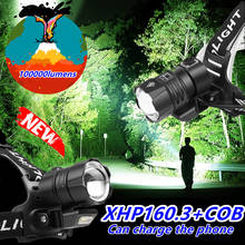 COB And XHP160 LED Headlamp Headlight 18650 Head Lamp USB Rechargeable flashlight fead torch XHP90 xhp70 High Powerful Lantern 2024 - buy cheap