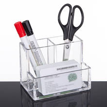 Acrylic Office Desk Organizer Brush Storage Box Clear Pen/Pencil Organizer Makeup Organizer Dress Table Storage Case Holder 2024 - buy cheap