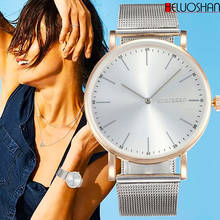 Reloj de pulsera de plata para mujer, accesorio elegante de marca de lujo, de cuarzo, de malla, Vrouwen, Zegarek, Damski 2024 - compra barato