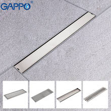GAPPO Drains stainless steel recgangle anti-odor waste drain bathroom floor cover bathroom water drain shower drain strainer 2024 - buy cheap